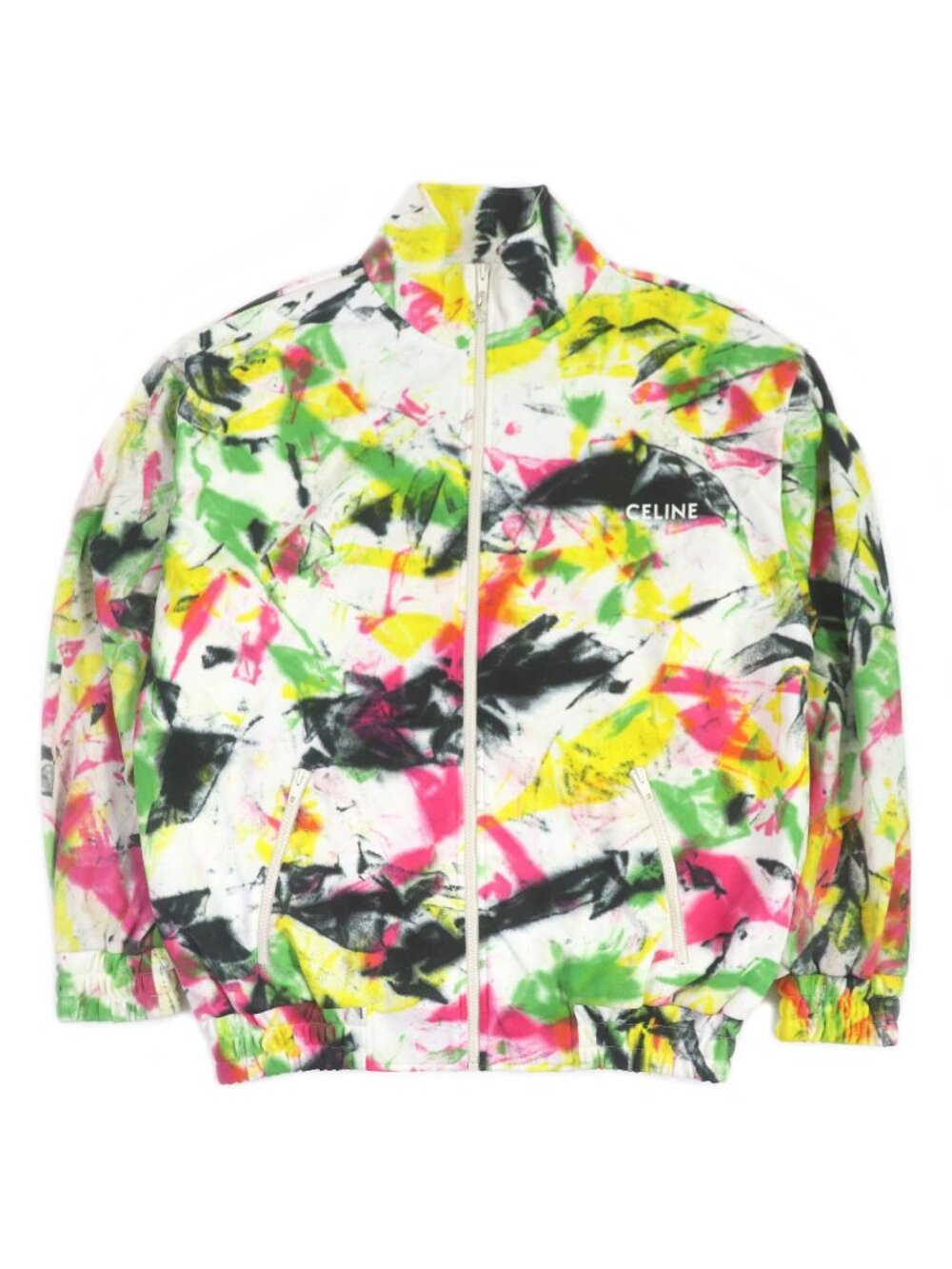 Celine Triomphe Zip Paint Design Truck Jacket Jersey Multicolor